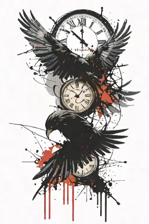 Shadow Crow Clock