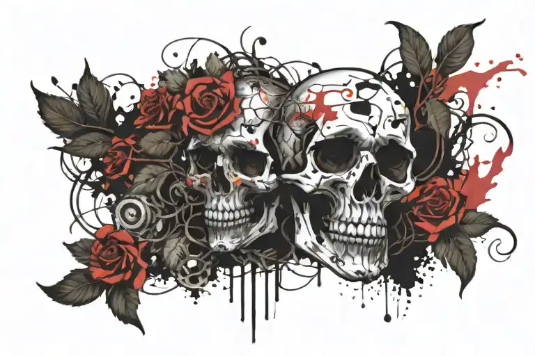 Skull And Vine Tramp Stamp