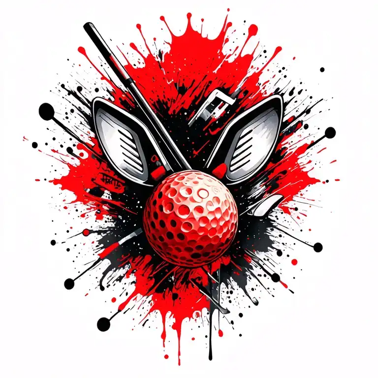 2 Iron Golf Club With Ears Surrounded