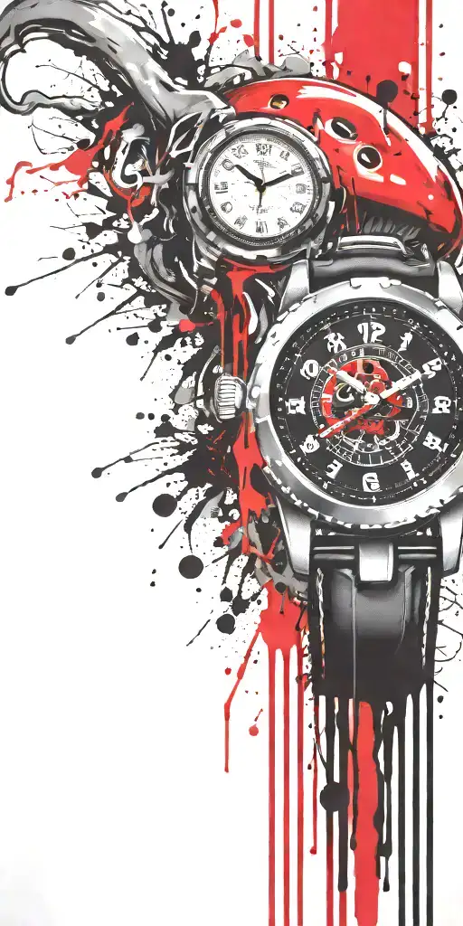 Inconspicuous Hippy Shroom Grenade Wrist Watchmixed Together