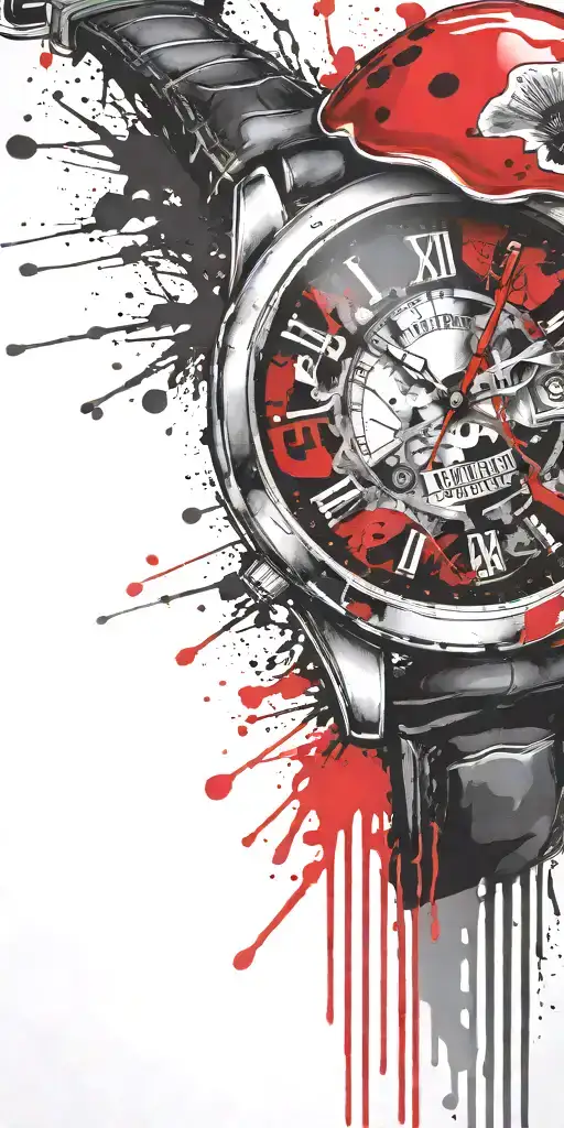 Procrastinating Hippy Shroom Grenade Wrist Watch