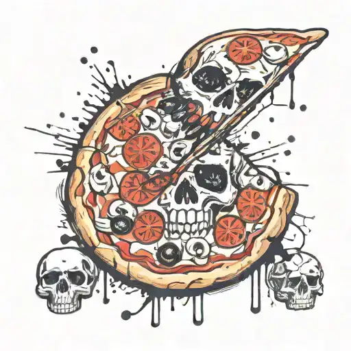 Design A Pizza With A Skull As One Of The Toppings