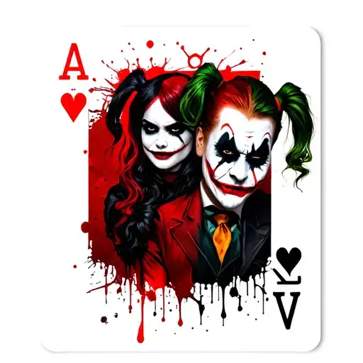 Harley Quinn And Joker Card