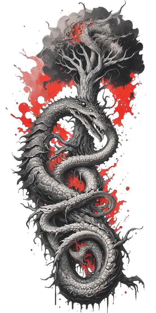 Yggdrasil With Jormungandr