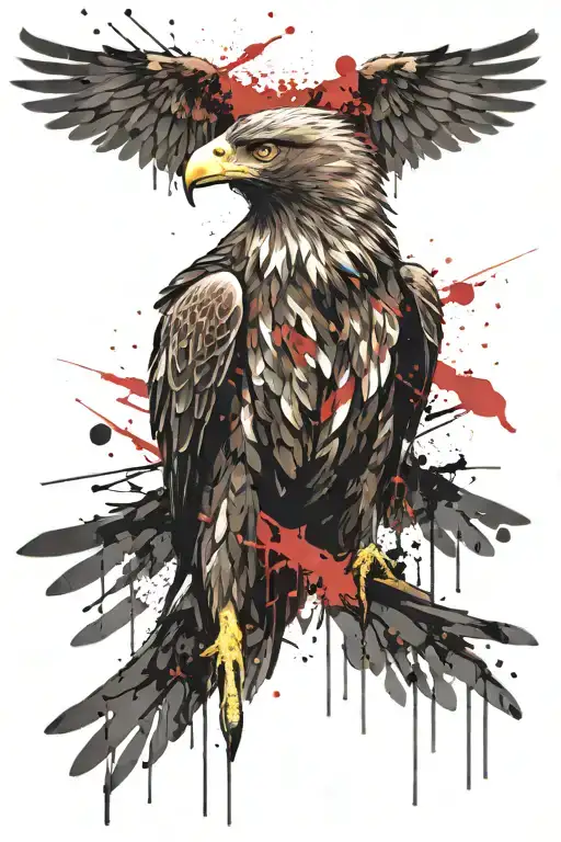 A Golden Eagle Spreading Its Wings