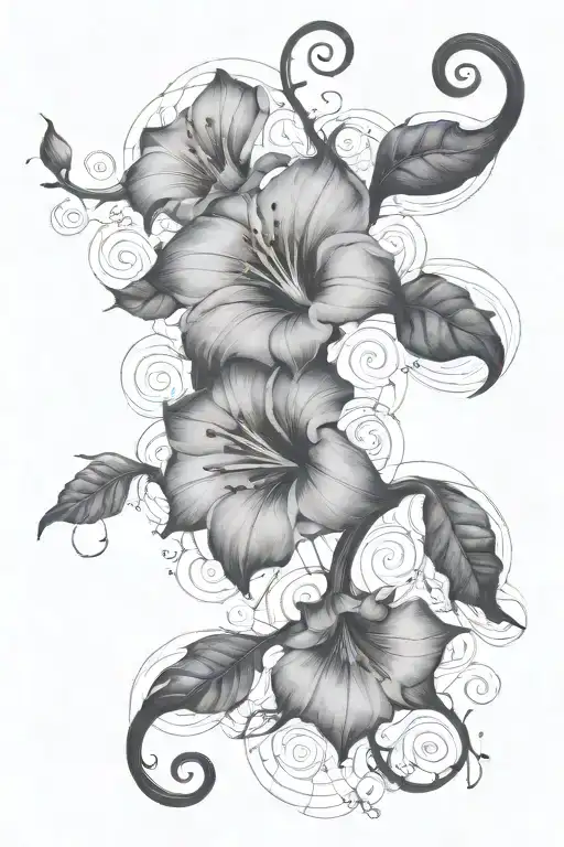 Long Thin Moonflower Vine