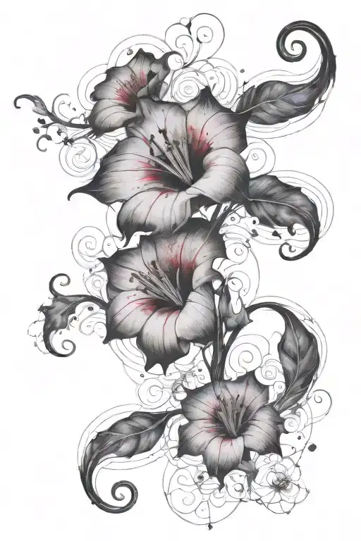 Long Thin Moonflower Vine