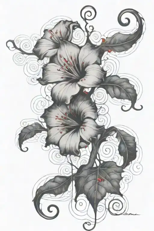 Long Thin Moonflower Vine