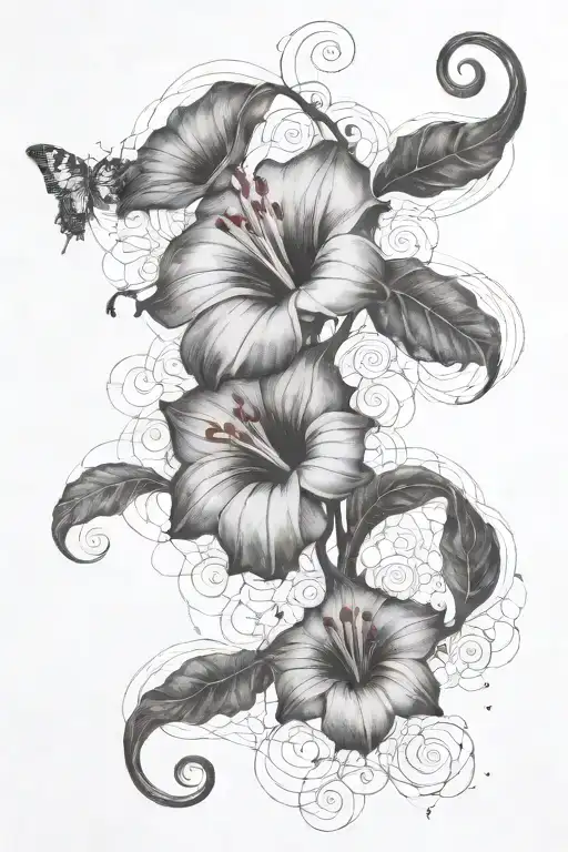 Long Thin Moonflower Vine