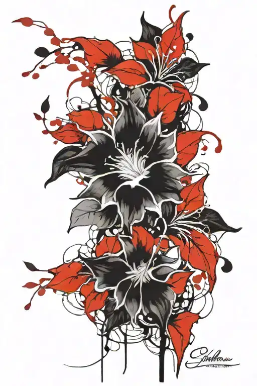 Long Thin Moonflower Vine