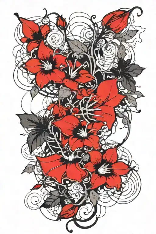 Long Thin Moonflower Vine