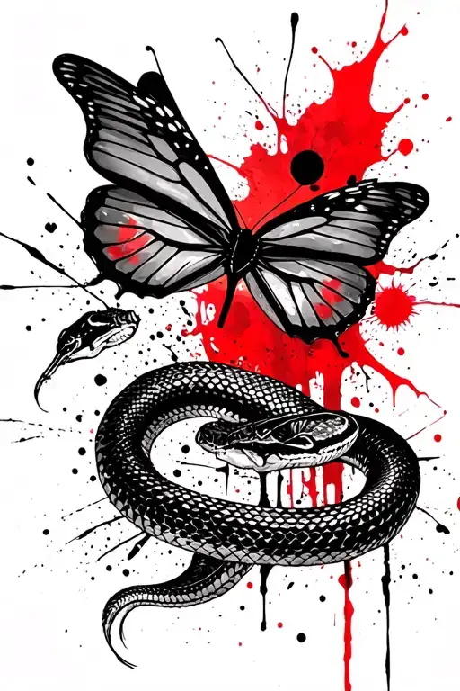 Snake And Butterfly