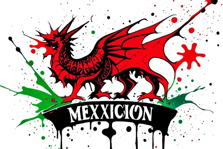 Mexican And Irish Welsh Half Sleeve