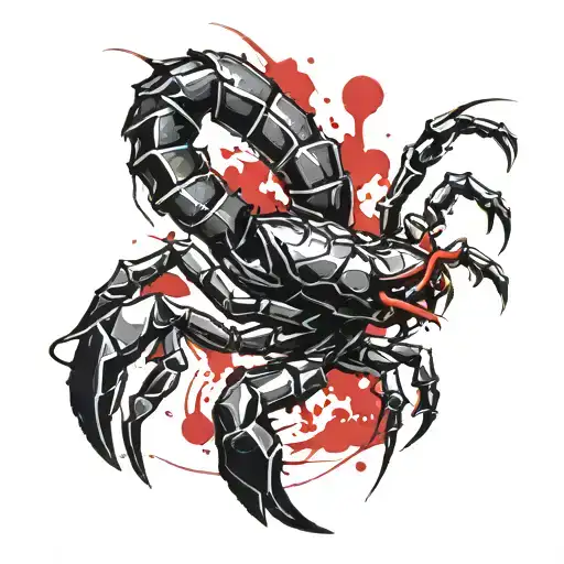 Simple Scorpion For Down The Inner Forearm