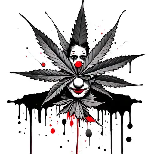 Clown Growing Weed Plant Cannabis