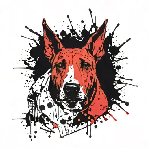 English Bull Terrier And Jack Russel Terrier