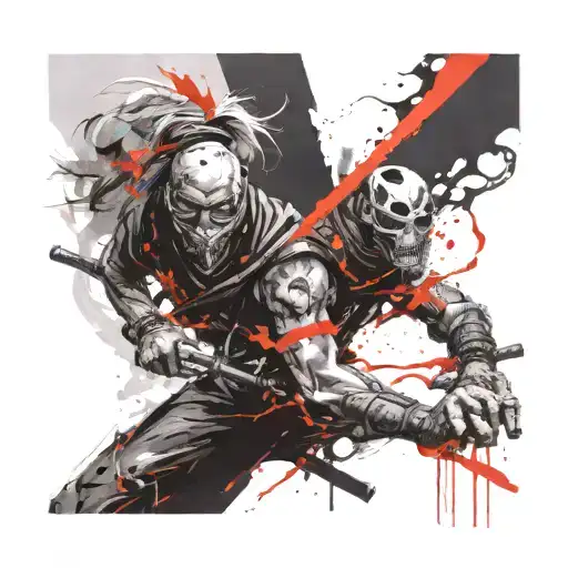 Ninja Khefn And Drago Khefn And Skull