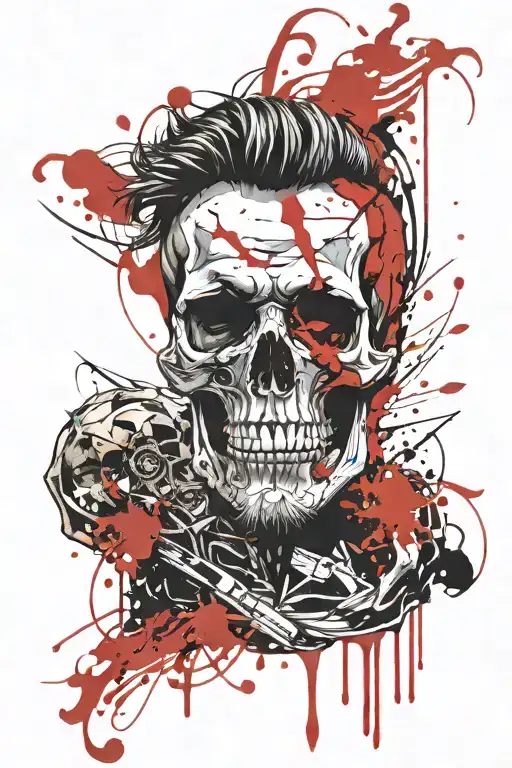 Bearded Skull Tattoo Designs