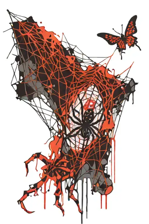 Spider Weaving A Web