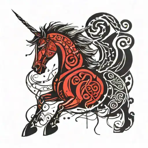 Scottish Water Horse Sigil Pictish Art Celtic Inspired