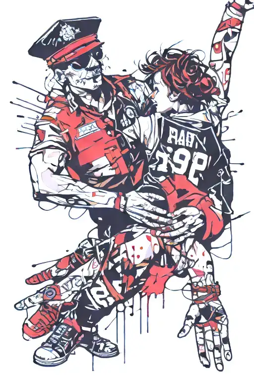 Cop Daughter Holding Hands