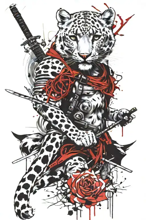 Snow Leopard And Samurai