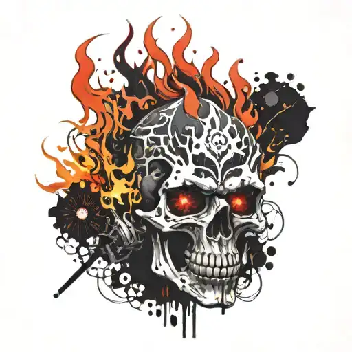 Flame Skull
