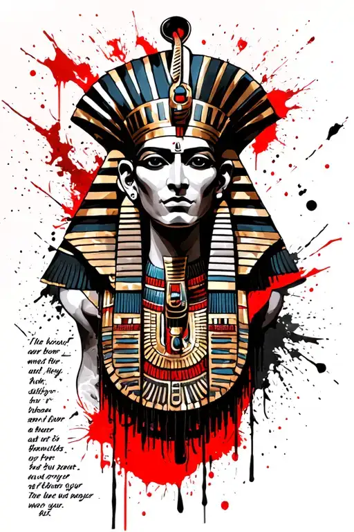 Egyptian God With Quotes Incorporated Into The Design