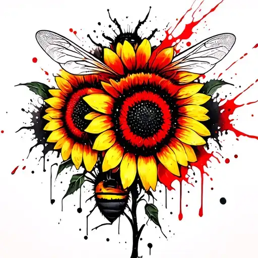 Sunflower Bee Flowers