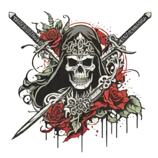 Sword San Miguel Santa Muerte