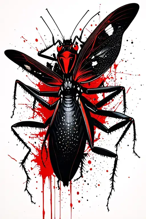 Praying Mantis Holding A Black Moth