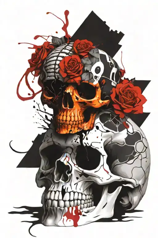 Snake An Skull Surrounded