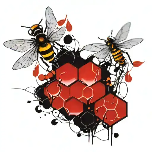 Honeycomb And Vine Intertwined