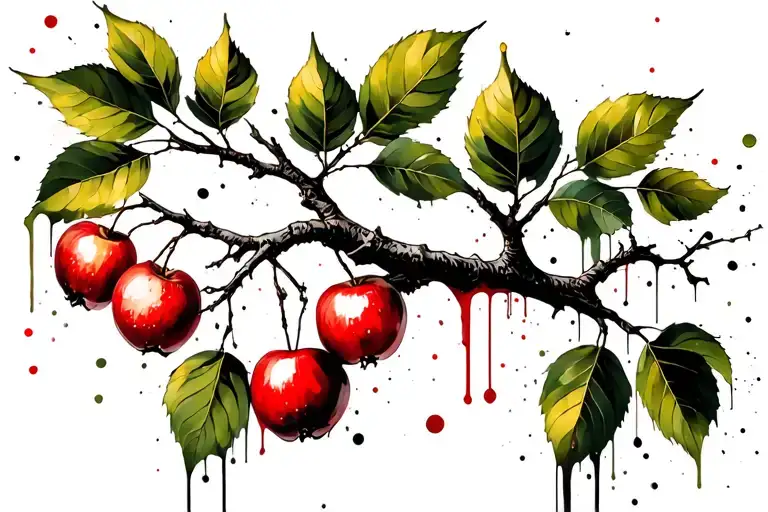 Tree Branch With Crabapple