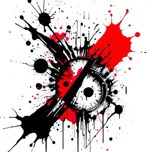 Dark Trippy Abstract Lineart