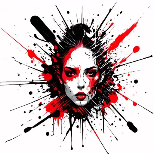 Dark Trippy Abstract Lineart