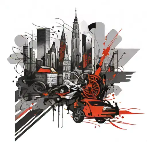 Moscow City Skyline In The Background