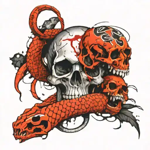 Snake And Skull