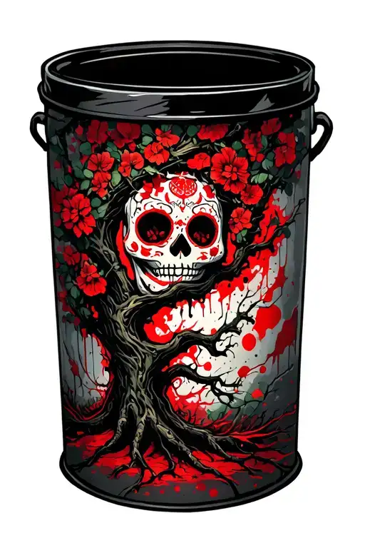 Day Of The Dead Tree With Creeping Vines Wrapping