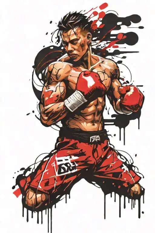 Tatoo Idea Based On Boxing Community Gathering Around A Fire