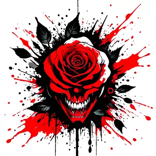 Roses Bullet Time Demon Face