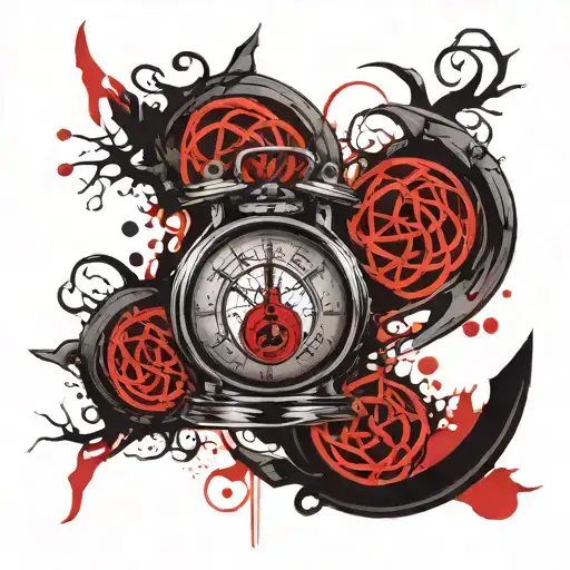 Ancient Celtic Sand Timer Entwined With Roots