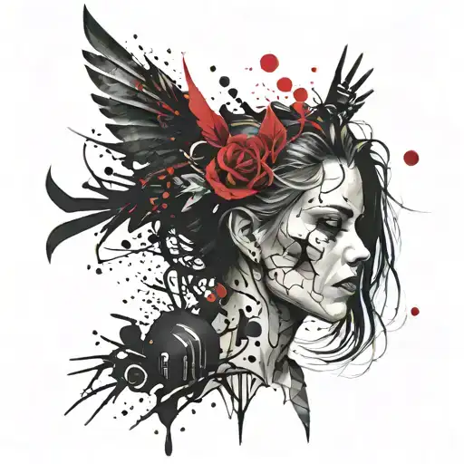 Gothic Style Clavicle Tattoo For Woman Small