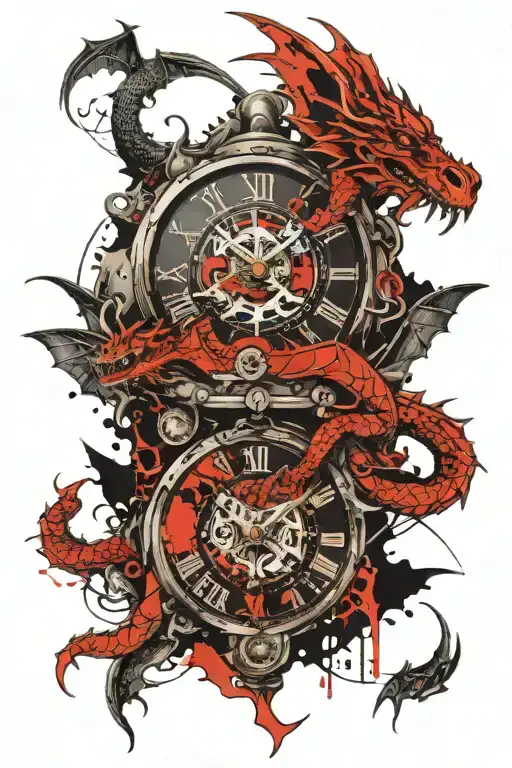 A Long Dragon And Pendant Watch