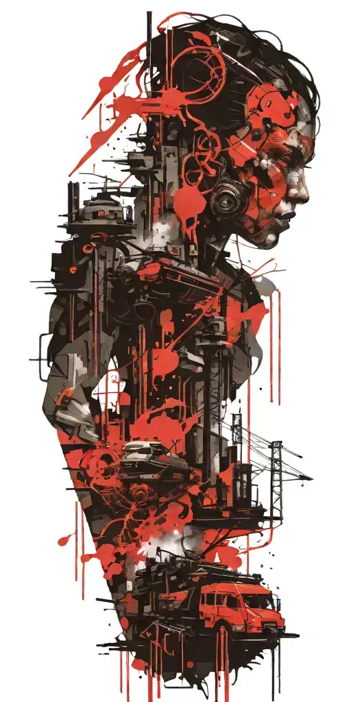 Cyberpunk City With Warhammer 40K Universe