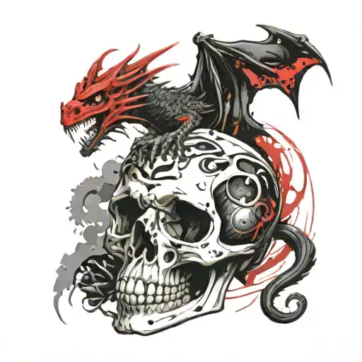 Skull And Dragon