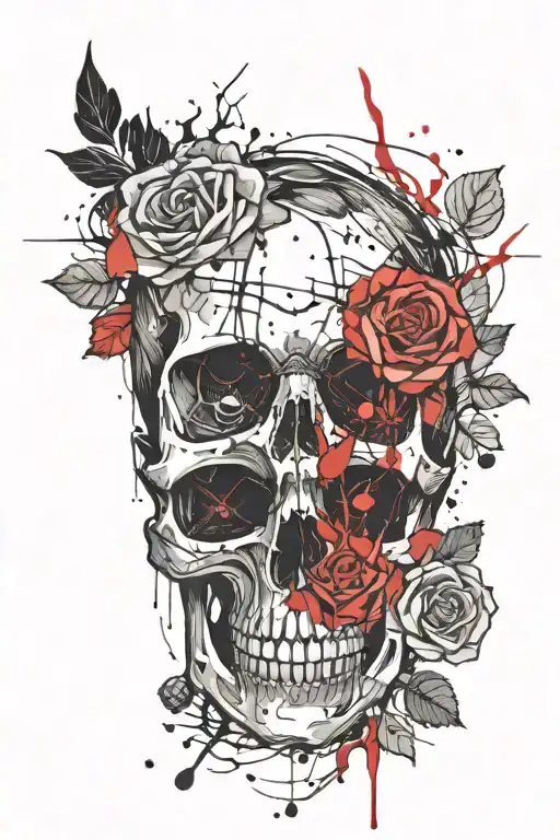 Skull And Rose