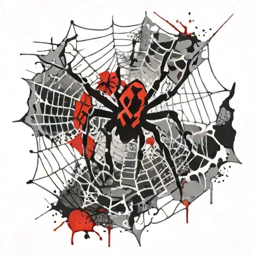 Spider Web With Spider