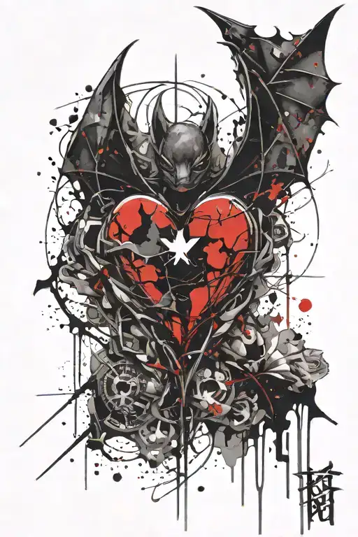 Bat With His Exposed Heart Seen