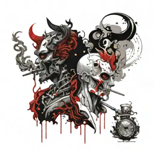 Angel And Demon Smoking Bulbuoyator